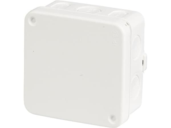 ABB Kopplingsdosa AP75 2,5 vitxd: 38x75x75 mm halogenfri med 10 membran, IP 65