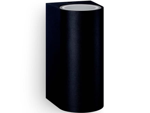 Philips Nightingale-vegglampe, 35 W, GU10, ingen pære, Vegglys, Sort, Aluminium, IP44, Fasade, Hage, Terrasse, I