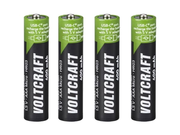 VOLTCRAFT VC-AAA400USB Ladattava AAA-paristo Lithium 1,5 V 400 mAh (litium)