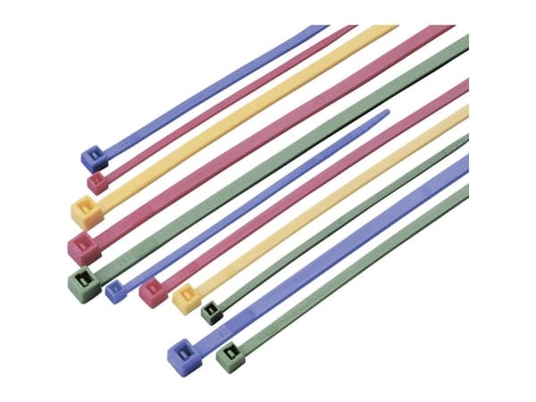 TRU COMPONENTS TC-11919648 Kaapelinsidontalajitelma Vihreä, punainen, sininen, keltainen 100 kpl