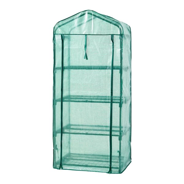 Växthus Chaam 158x69x49 cm folie grön [en.casa]
