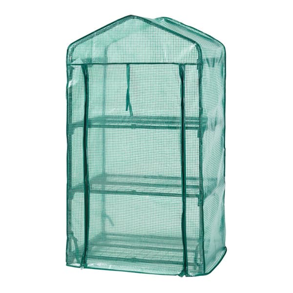 Växthus Chaam 125x69x49 cm folie grön [en.casa]