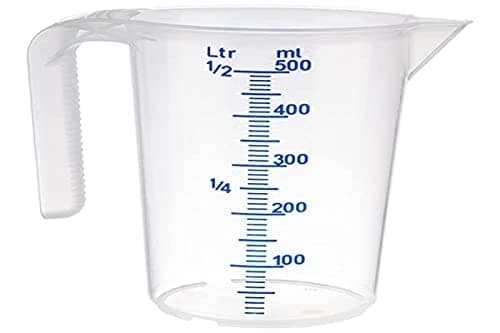APS-målebæger STABLERBAR, 0,5 liter, gennemsigtig lavet af polypropylen (PP), med åbent håndtag, præget - 1 stk (30061)