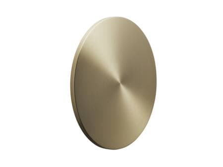 Dekorativ front Circo M 420 Messing. Til dig, som nemt vil ændre udseende på dit Circo-armatur (indendørs). Mål Ø420x15 mm.