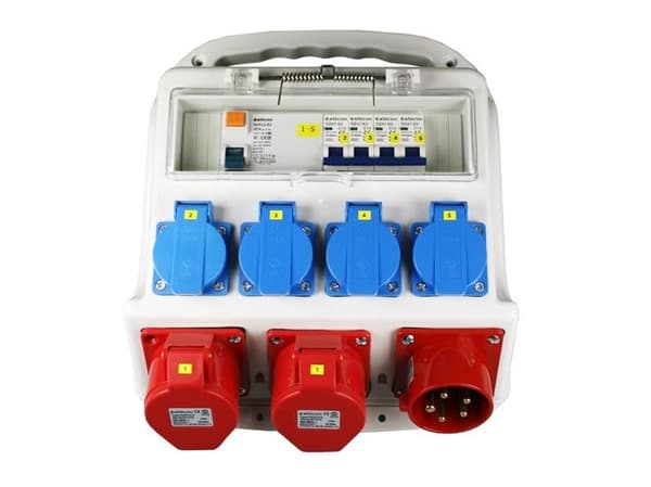 Byggestrømstavle CC16-4 16A CEE + 4xDK