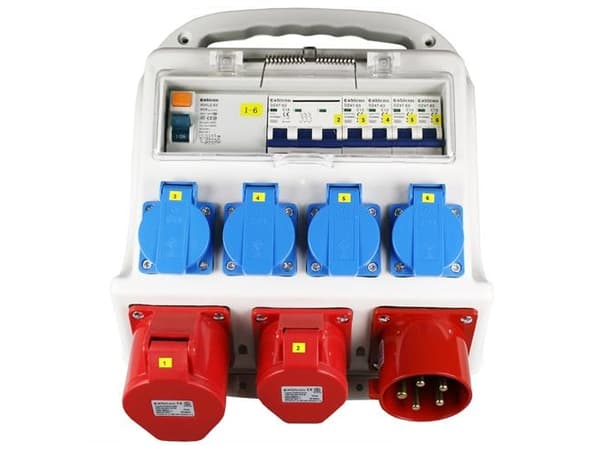 Byggestrømstavle CC32-4 32A CEE + 4xDK