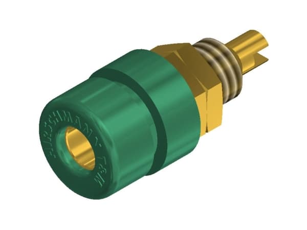 SKS Hirschmann BIL 30 Au Laboratorietilslutning Tilslutning, indbygning lodret Stift-diameter: 4 mm Grøn 1 stk
