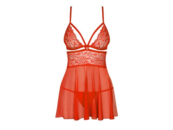 838-BAB-3 babydoll rød S/M