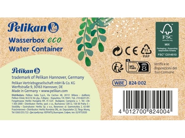 Pelikan eco, Blå, Plast, Tyskland, Boks, 1 stykker