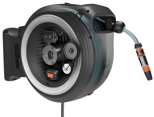 Gardena PowerRoll 40 meter trådløs veggslangeboks