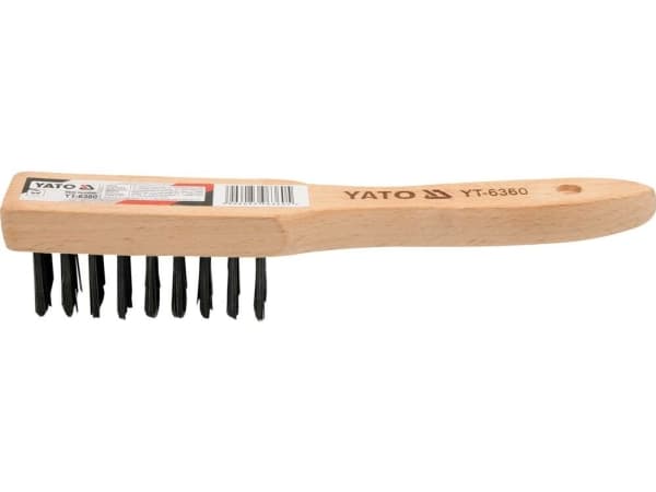 Yato 6-row wire brush with a wooden handle YT-6360