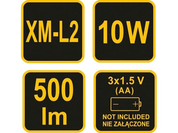 Vorel lommelykt 10W XP-L2 CREE 155x65mm (88560)