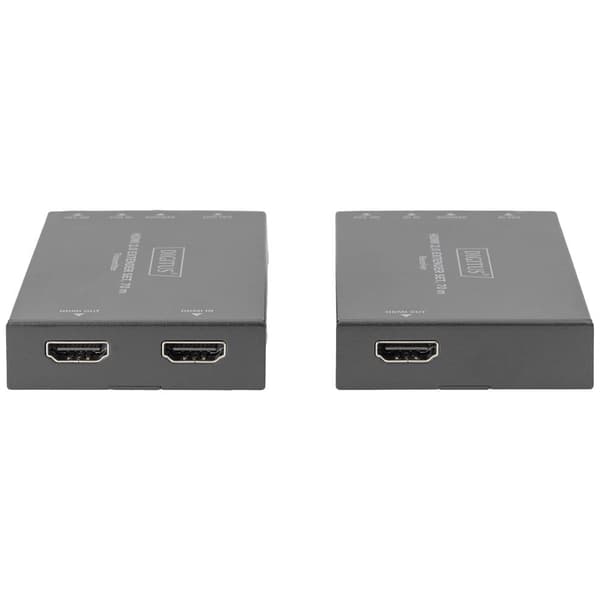 Digitus DS-55506 HDMI / RJ45 Adapter [1x HDMI hona - 2x HDMI hona] Svart 4K UHD