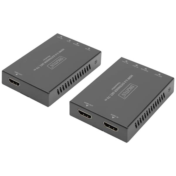 Digitus DS-55506 HDMI / RJ45 Adapter [1x HDMI hona - 2x HDMI hona] Svart 4K UHD