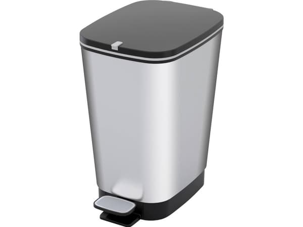 Curver CHIC BIN STYLE Abfallbehälter M [25L], silber 237544 Skraldespand Plastic Sølv 1 stk