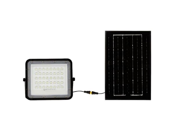 V-TAC VT-40W 7821 LED Escape Light, aurinkomoduuli 6W Cool White Musta