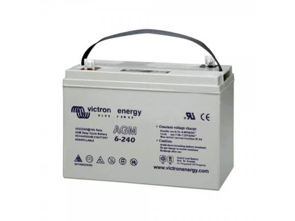 Victron Energy 6V/240Ah AGM Deep Cycle Batt. Blybatteri 6 V 240 Ah Bly-gel (B x H x T) 320 x 247 x 176 mm Vedligeholdelsesfri