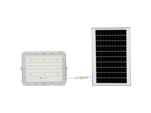 V-TAC VT-120W 7843 LED-flugtlys, Solcellemodul 15 W Koldhvid Hvid