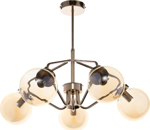 Lampe med lampe Orno BULAT 5P, lampe med lampe, E14 maks. 5x40W, złota