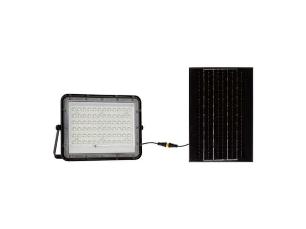 V-TAC VT-120W 7826 LED-flyktljus, solcellsmodul 15 W neutral vit svart
