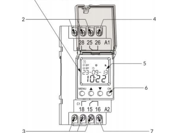 ORNO ASTRONOMICAL PROGRAMMER FOR DIN RAIL, 1 OUTPUT
