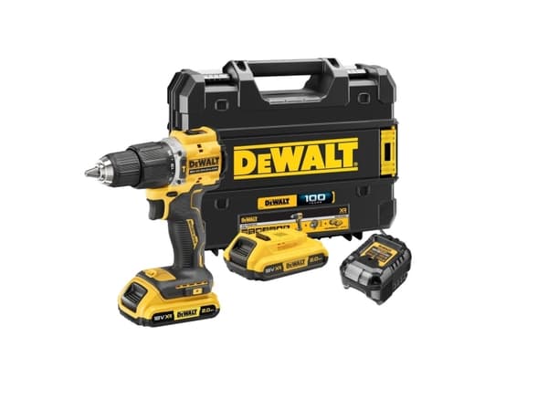 DEWALT DCD100YD2T-QW 2-växlad sladdlös slagborrmaskin borstlös, inkl. extra batteri, Inkl. laddare, Resväska