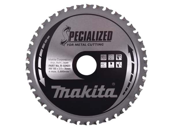 Makita Specialized, Metall, 18,5 cm, 3 cm, 5800 RPM, 2 mm, Makita