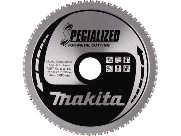 Makita Specialized, Metall, 18,5 cm, 3 cm, 5800 RPM, 1,7 mm, Makita