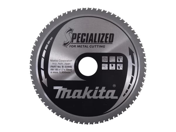 Makita Specialized, Metall, 18,5 cm, 3 cm, 5800 RPM, 1,7 mm, Makita
