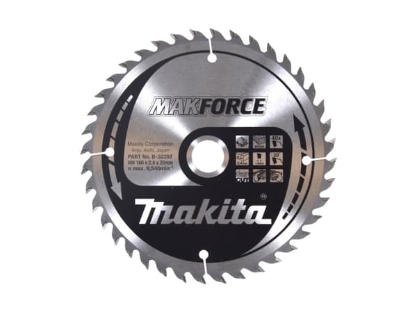 Makita B-32297, Trä, 16 cm, 2 cm, 9540 RPM, 2,4 mm, Makita