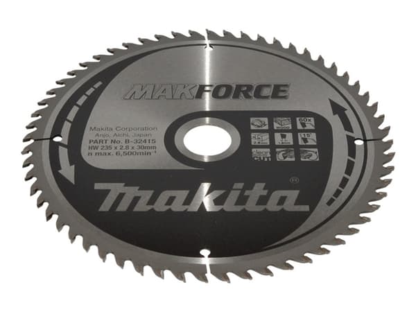 Makita B-32415, Puu, 23,5 cm, 3 cm, 6500 RPM, 2,8 mm, Makita