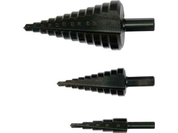 Wiertło Yato YT. SET OF STEP DRILLS set. 3 pcs.
