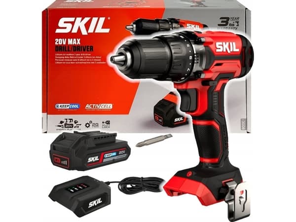 Skrutrekker-drill Skil 3008 AC; 20 V; 1x2,0 Ah batteri.