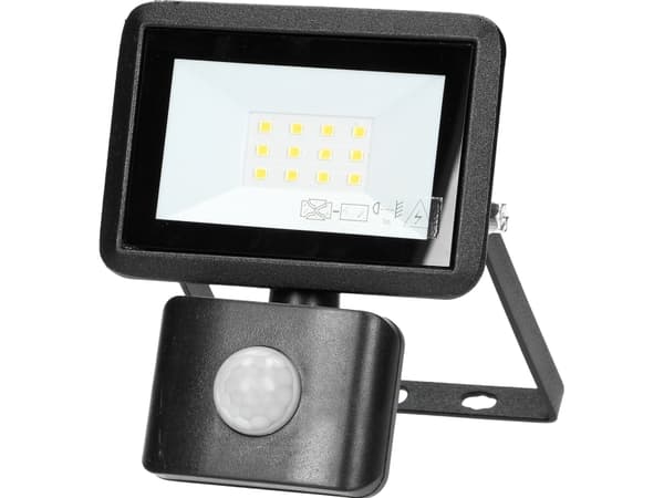 LED-STRÅLKASTARE MED PIR 10W 800LM IP44 4000K