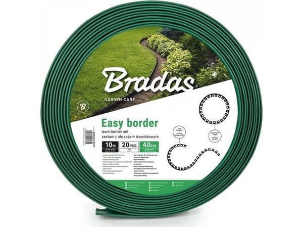 Bradas med EASY BORDER plenkant - 40mm grønn