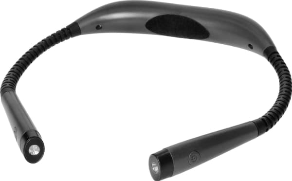 Orno LED-kaulalamppu Li-po 1000mAh akulla, valittavissa oleva valon väri, harmaa