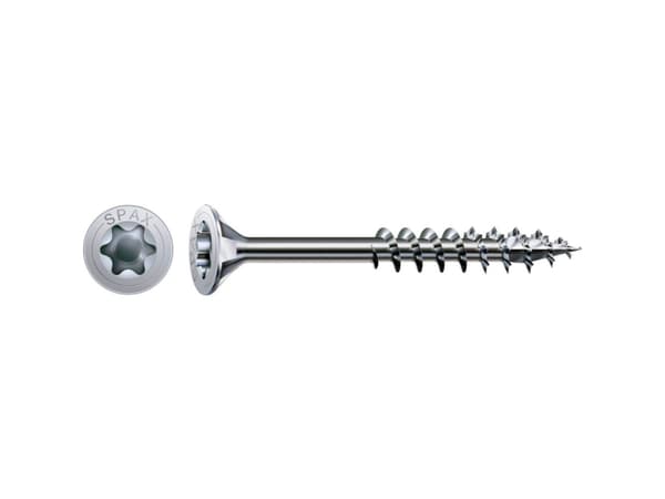 SPAX 0191010601305, Skruv, Zink, Trä, Platt huvud, Torx, Blå