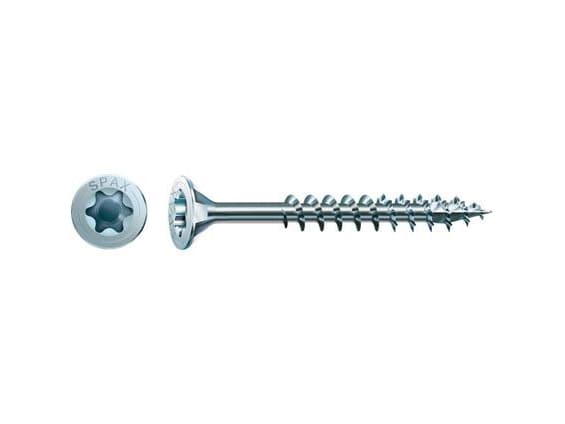 SPAX 0191010601305, Skruv, Zink, Trä, Platt huvud, Torx, Blå