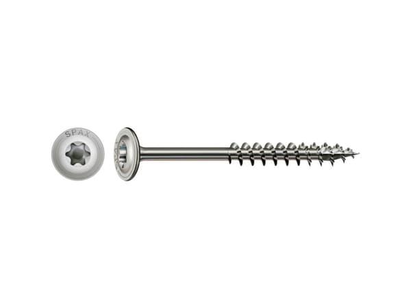 SPAX 0257000801405 Puuruuvi 8 mm 140 mm #####T-STAR plus Ruostumaton teräs A2 50 kpl