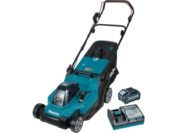 Makita LM004GM103 Sladdlös gräsklippare 40Vmax XGT, 1X4,0Ah Li-ion DC40RC, BL-motor, 43cm, 3/1 (klippning/hackning/luckklippning) Platinum body!