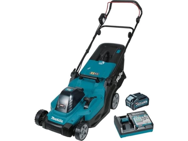 Makita LM004GM103 Sladdlös gräsklippare 40Vmax XGT, 1X4,0Ah Li-ion DC40RC, BL-motor, 43cm, 3/1 (klippning/hackning/luckklippning) Platinum body!