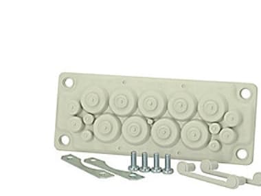 Fibox FMF 17 Kaapelin sisääntulolevy Polykarbonaatti Harmaa-valkoinen (RAL 7035) 1 kpl