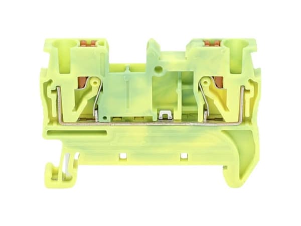 TRU COMPONENTS TC-11592372 Genomföringsplint 6,2 mm Snabbkoppling Grön, Gul 1 st