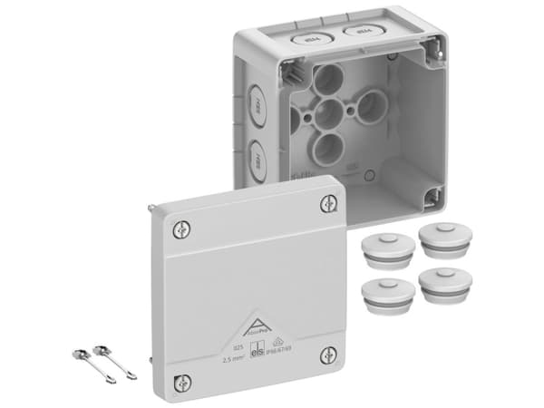 Spelsberg Abox Pro 025-L Forgreningskasse (L x B x H) 92 x 92 x 60 mm Grå IP66, IP67, IP69 1 stk