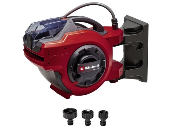 Einhell GE-HR 18/30 WH Li-Solo, Vegg-montert Hjul, Automatisk, Funksjonell, Sort, Rød, Vegg-montert, 30 m - SOLO