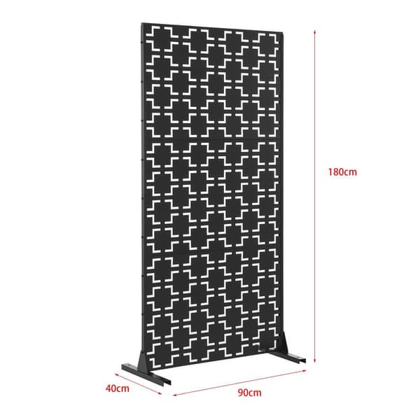 Skärmvägg Basciano 180x90x40 cm stål [casa.pro]