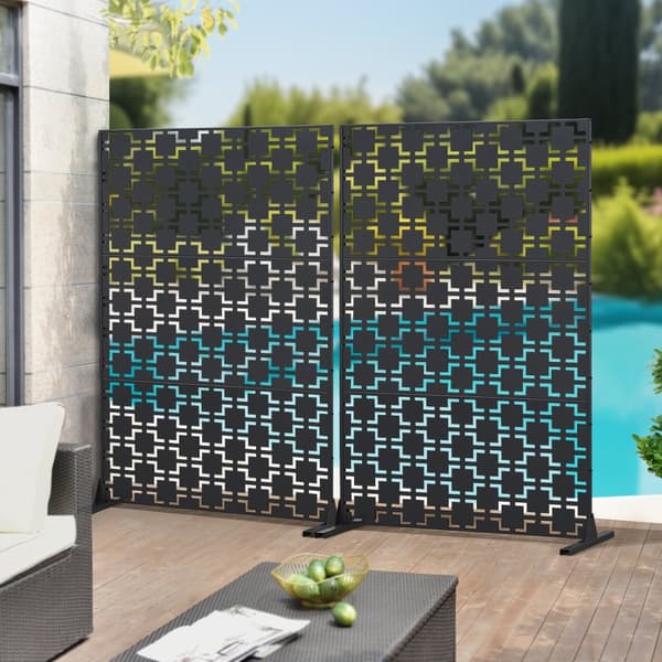 Skärmvägg Basciano 180x120x40 cm stål [casa.pro]