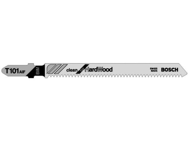 Bosch clean for Hard Wood T 101 AIF - Sticksågblad - för laminat, lövträ, laminerade paneler, epoxi, högtryckslaminat (HPL) - 5 delar - T-skaft - län