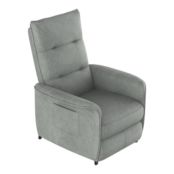 El-reclinerfåtölj Savukoski 102x58x81 cm mörkgrå [en.casa]