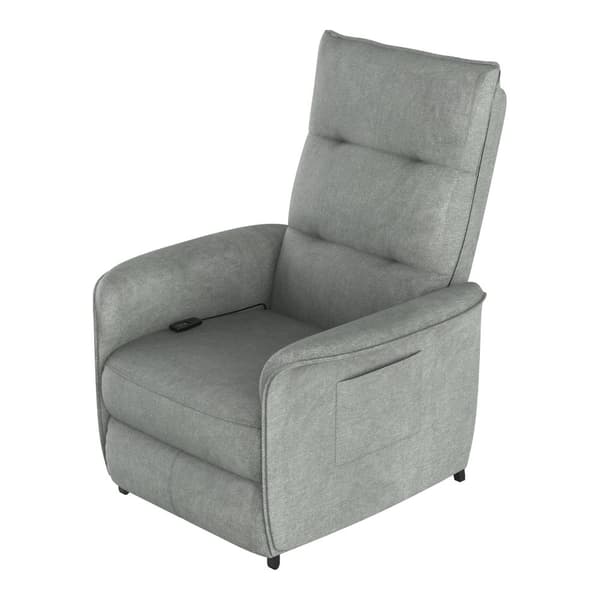 El-reclinerfåtölj Savukoski 102x58x81 cm mörkgrå [en.casa]